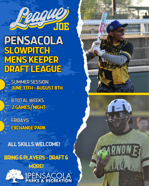Pensacola Slowpitch Men's Keeper Draft Logo